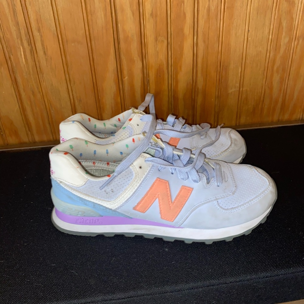 Skittles themed New Balance Women shoe size 6.5